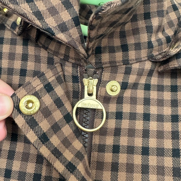 Like New Barbour Audrey Showerproof Jacket in Vicuña Gingham Check Size 12 - Picture 3 of 6